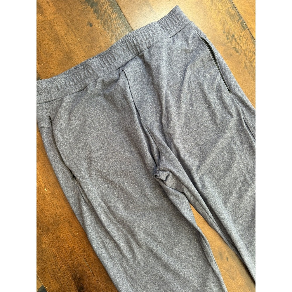Public Rec Jogger‎ Pants Mens 34x32 Gray Knit Elastic Waist Stretch Zip Pocket